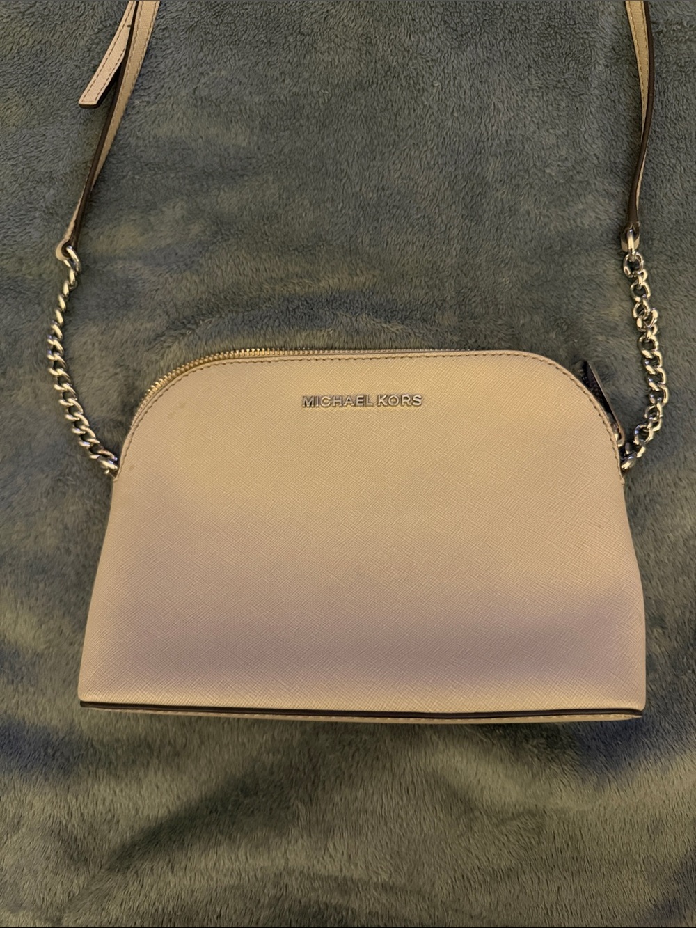 Michael Kors Women's Taupe Grey Dome Crossbody Bag